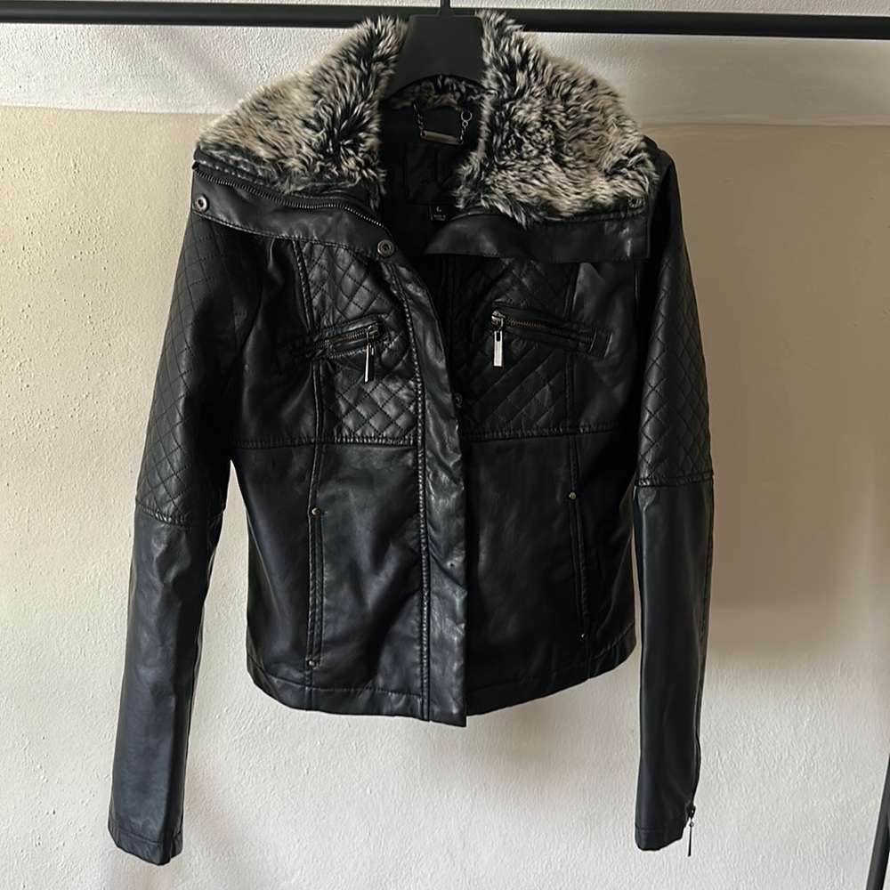 VINTAGE J2 FUR-LINED MOTO JACKET